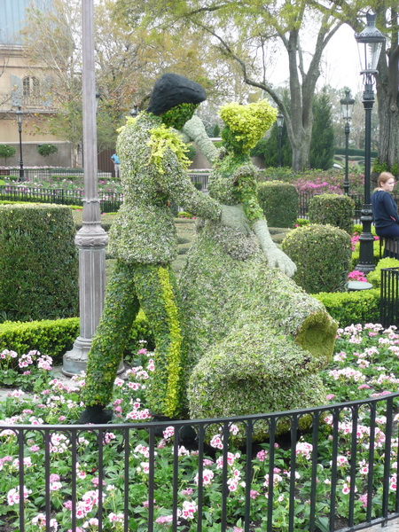 Hele mooie planten en bloemen sculpturen als onderdeel van het Flower and Garden festival