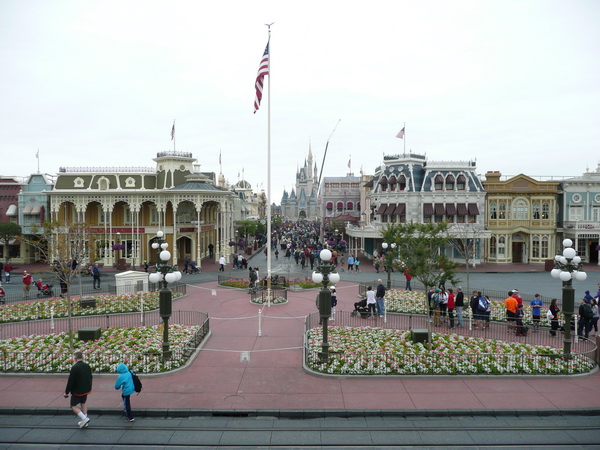 Straatbeeld van het park