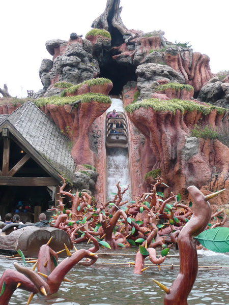 Splash Mountain - met broer Konijn
Aan het begin zie je de bootjes naar beneden "vallen" in een grote Splash...