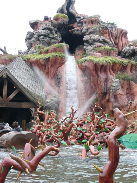 Splash Mountain - met broer Konijn
Aan het begin zie je de bootjes naar beneden "vallen" in een grote Splash...