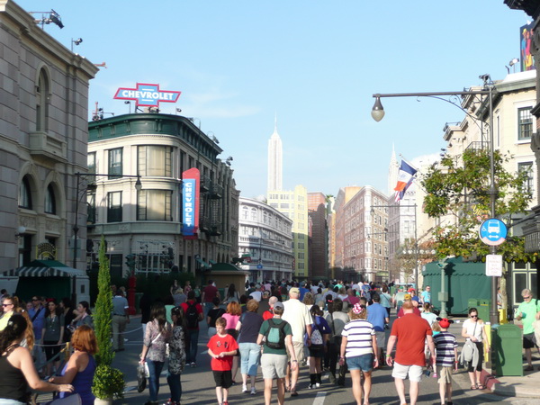 Straatbeeld in het park