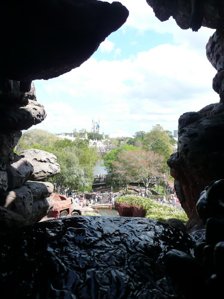Splash Mountain - met broer Konijn
Het uitzicht vlak voor de duik naar beneden...
