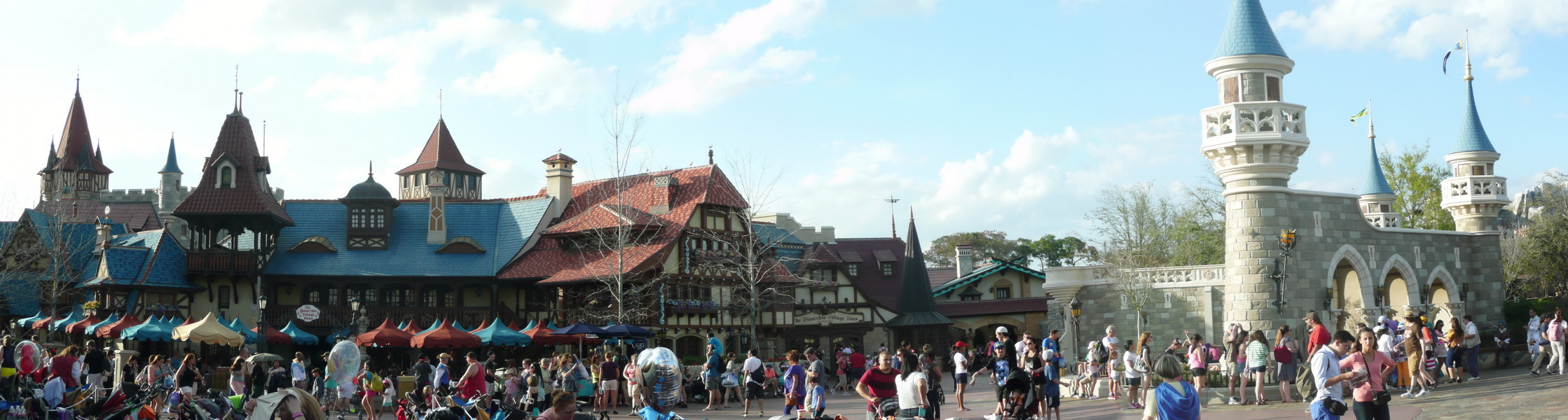 Straatbeeld van het park
