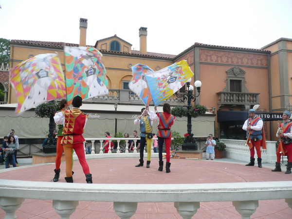 Italiaanse vlaggen show