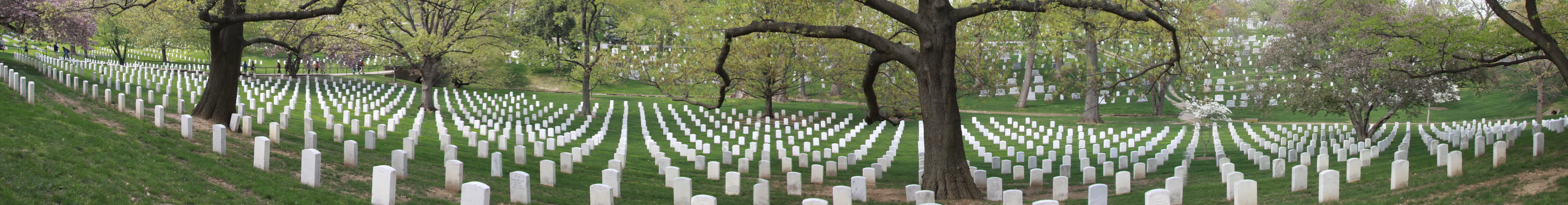 Arlington National Cemetary met 400.000 graven, mensen gestorven in actieve dienst, veteranen en hun familie