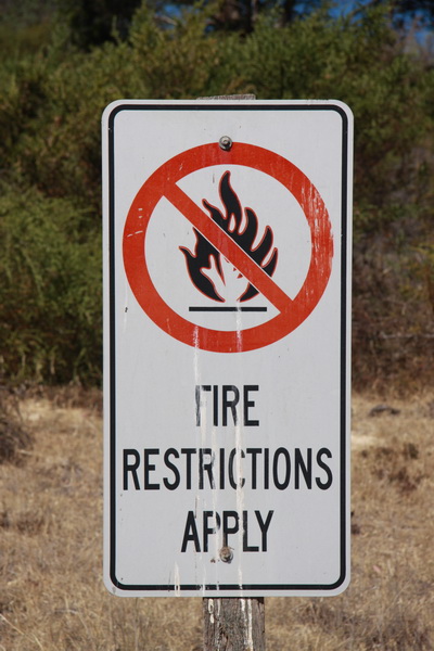 Vuur restricties zijn van kracht