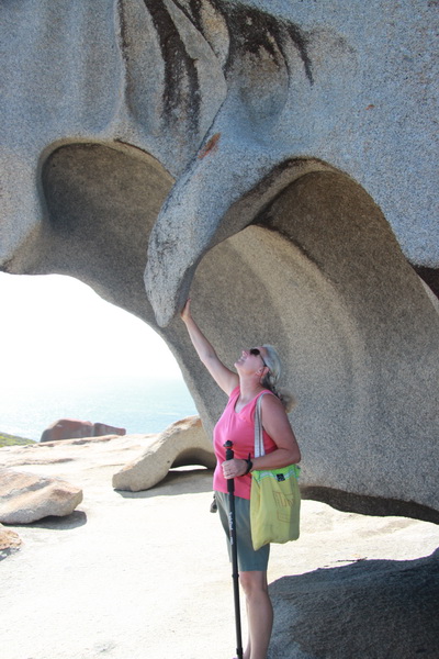 Magda december 2015 - Remarkable Rocks (Kangaroo Island, Zuid Australie, Australie)