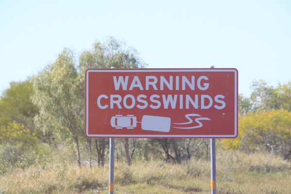 Waarschuwing: Crosswinds