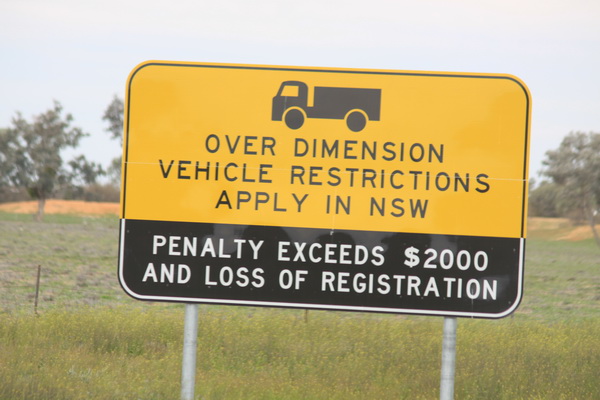 Restricties in NSW voor oversized voertuigen
