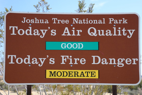 Naast brandgevaar ook luchtkwaliteit in Joshua Tree NP