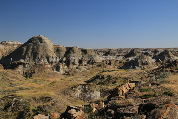 Niet voor niets Badlands genoemd, niet erg uitnodigend gebied