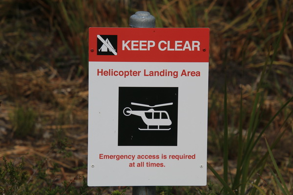 Helicopter landingsplaats in de bush langs de Bibbulmun trail