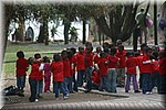 Een schoolklas, allemaal een handje geven
Lekker vrolijke groep
(Kruger Park 2007-09)