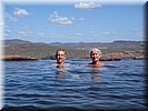 Magda en  Fred - juni 2011; Badderen in de Upper pools van Gunlom, Kakadu NP