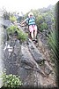 Heel erg steil stuk naar Deep Creek Cove.
Gelukkig was het droog, anders wordt het een glijbaan
