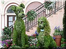 Hele mooie planten en bloemen sculpturen als onderdeel van het Flower and Garden festival