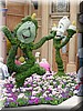 Hele mooie planten en bloemen sculpturen als onderdeel van het Flower and Garden festival