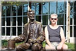Fred mei 2015 Gettysburg (Pennsylvania, USA)
Met Lincoln op de bank