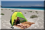 Magda december 2015 - Lashmar CP (Kangaroo Island, Zuid Australie, Australie)
Met ons tentje op het strand