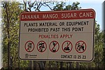 Verboden planten en zaden van Banaan, Mango en Suikerriet voorbij dit punt te vervoeren