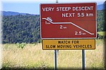 Steile afdaling in etappes, kijk uit voor langzaam verkeer